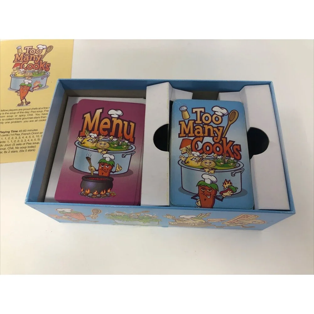 Too Many Cooks Card Game 2002 by Reiner Knizia R&R Games HTF RARE Complete